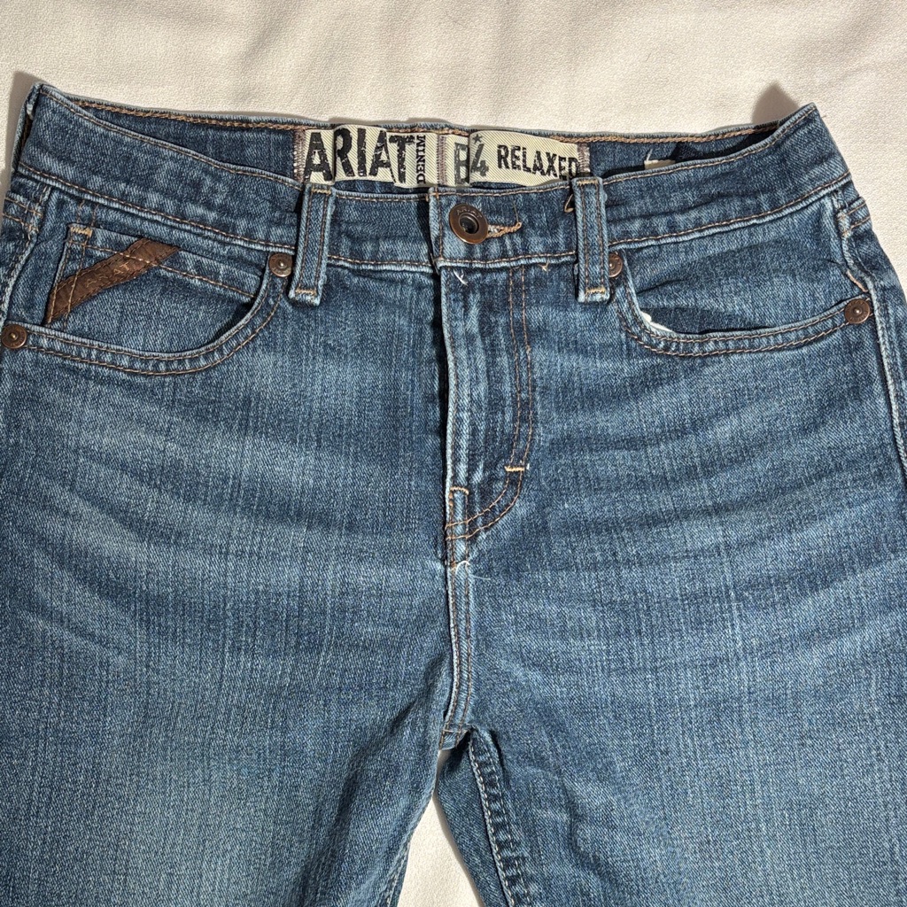 Ariat Relaxed Fit Denim Boys Western Bootcut Jeans Size 16